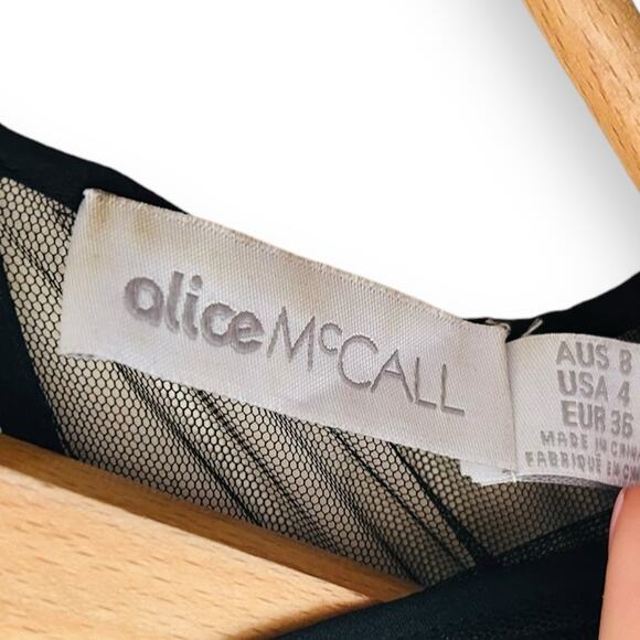 Alice McCall Wish You Were Here Mini Dress Sugar Plum Floral Black 4 US Women’s - Picture 6 of 11